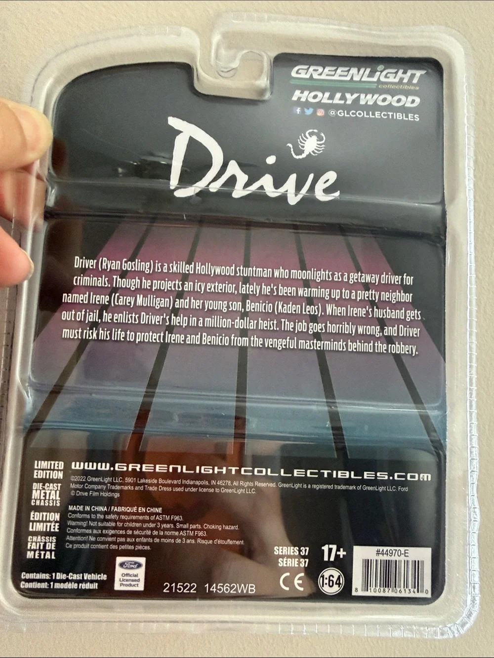 Drive Movie 2001 Ford Crown Victoria Police Interceptor Cop Car Metal DieCast